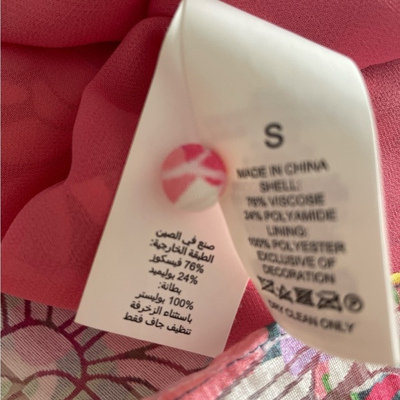 Kate Spade Floral Burnout Top | V-Neck Lace Trim Multicolor Size M - Picture 7 of 7